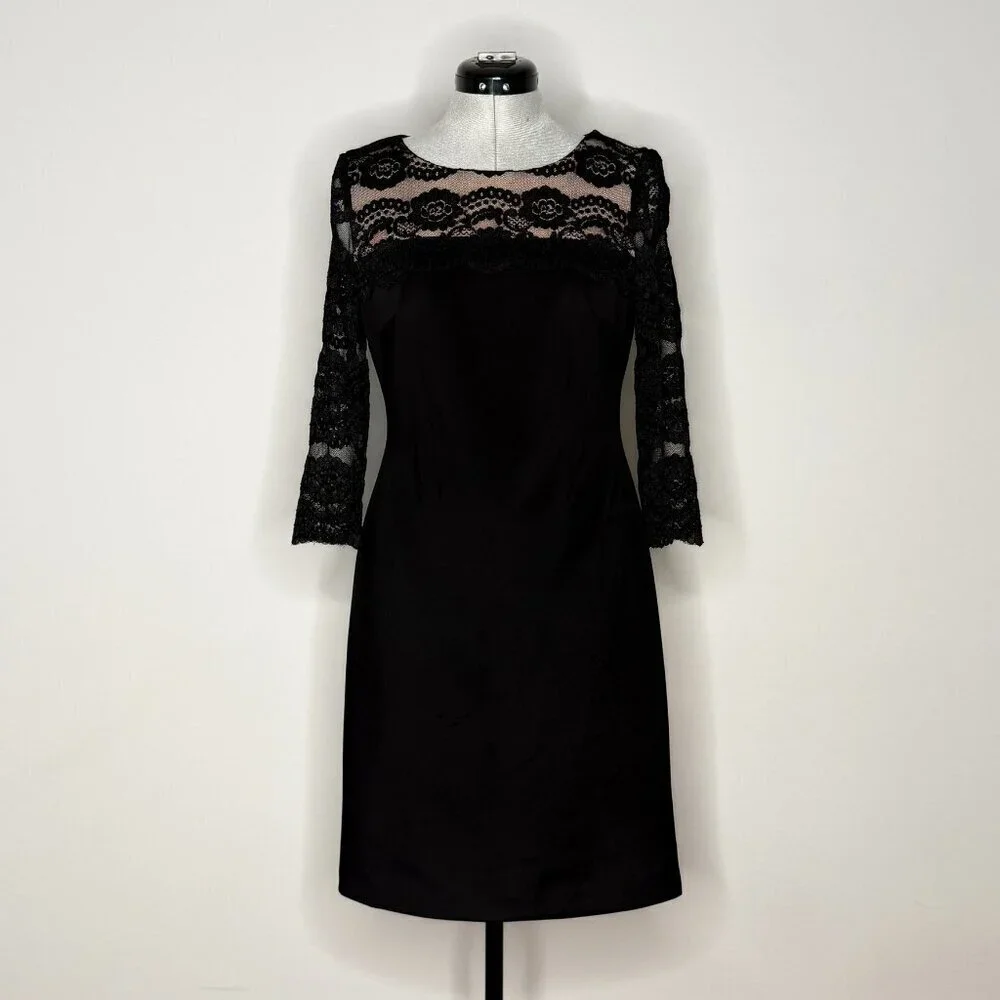Jessica H 3/4 Lace Sleeve and Upper Bodice Dress